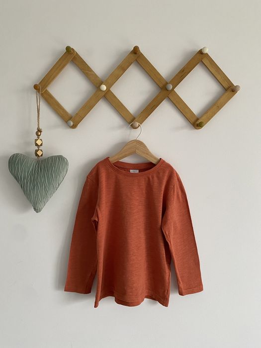 Bluzka lindex 104 luźna ruda pomarańczowa