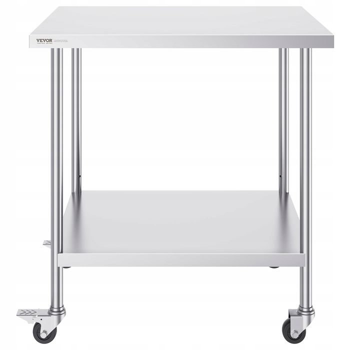 VEVOR stół roboczy ze stali nierdzewnej 30X18X38CM 4 kółka regulacja
