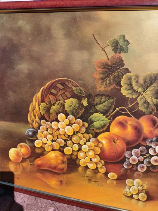 Obraz kuchenny owoce 84x54 cm drewniana rama Pruszków
