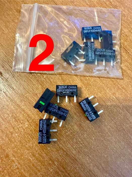 Микрики кнопки Omron Japan D2F-F-3-7 Logitech D2FC-F-K(50M)-RZ Razer
