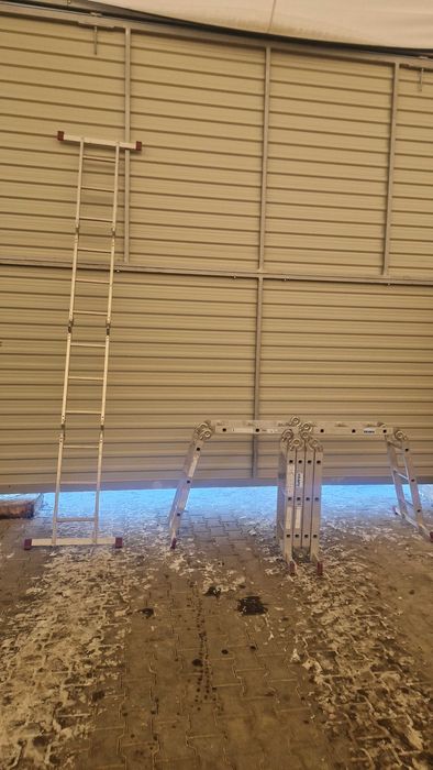 drabina przegubowa z platformą roboczą 355cm aluminiowa Krause podest
