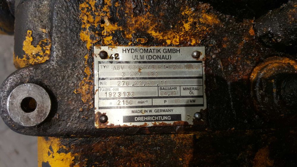 koparka pompa hydrauliczna hydromatik A8V 080Sr/60R1-pzg05f00