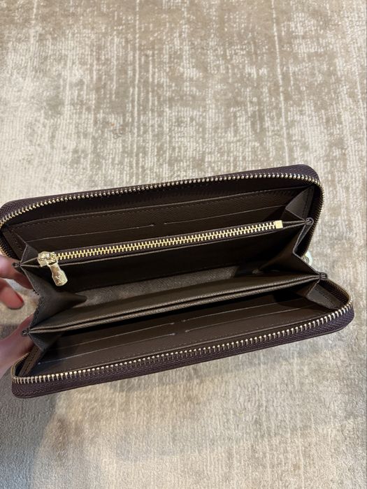 Duzy portfel Louis Vuitton Damier szachwnica brazowy replika