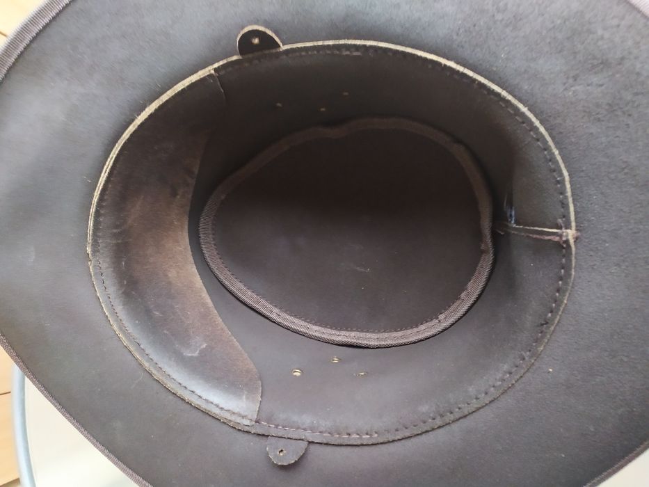 Ковбойская байкерская шляпа кожаная р. 56 - 58 коричневая ОЛХ доставка