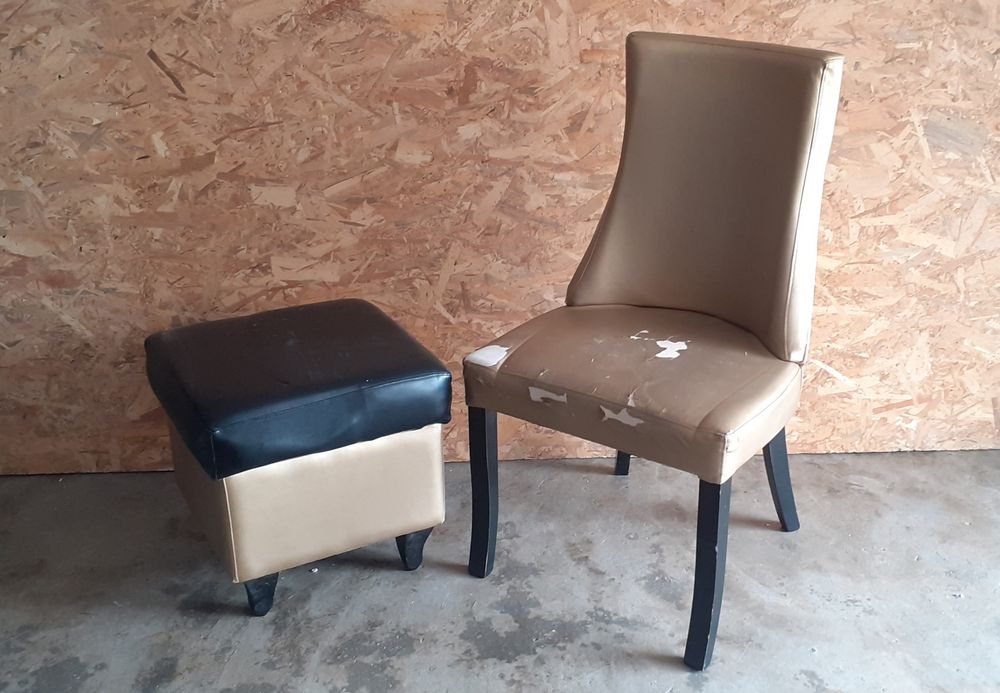 Cadeira e banco apoio