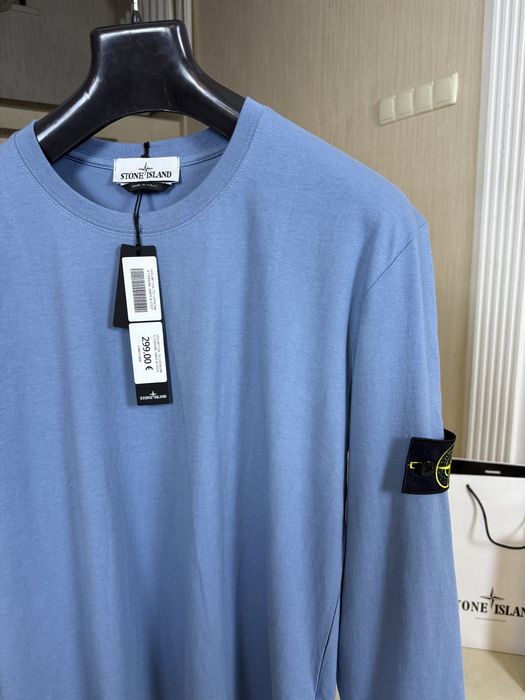 Stone Island Blue Cotton Longsleeve