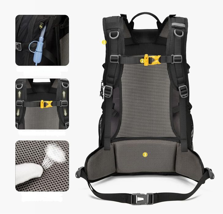 Plecak turystyczny Alpen 30l, wodoszczelny, wentylacja pas biodrowy