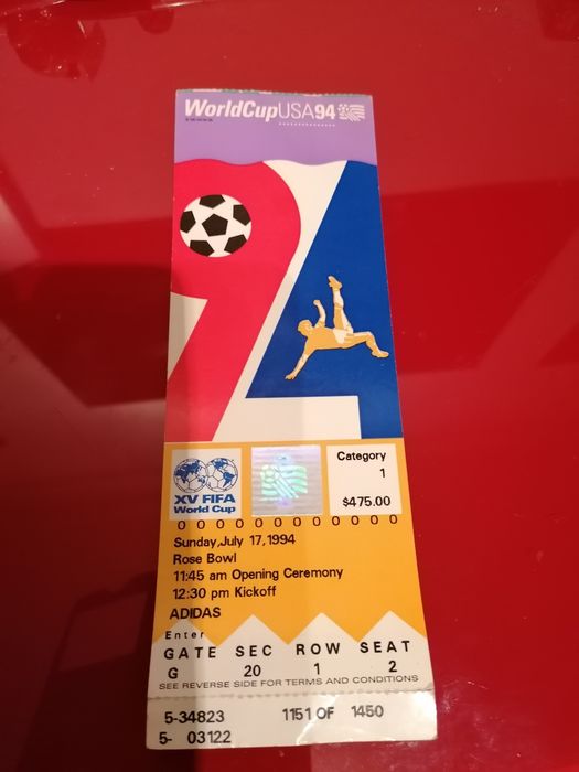 Bilhetes do mundial usa 94