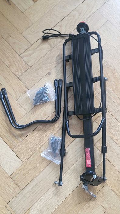 Bagażnik Rowerowy Uniwersalny Aluminiowy 50 kg Na Rower do Sztycy Asato
