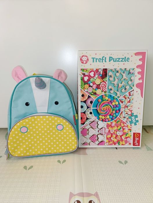 Пазли, книги, журнали, Рюкзак Skip hop, Trefl Солодощі, Disney Егмонт