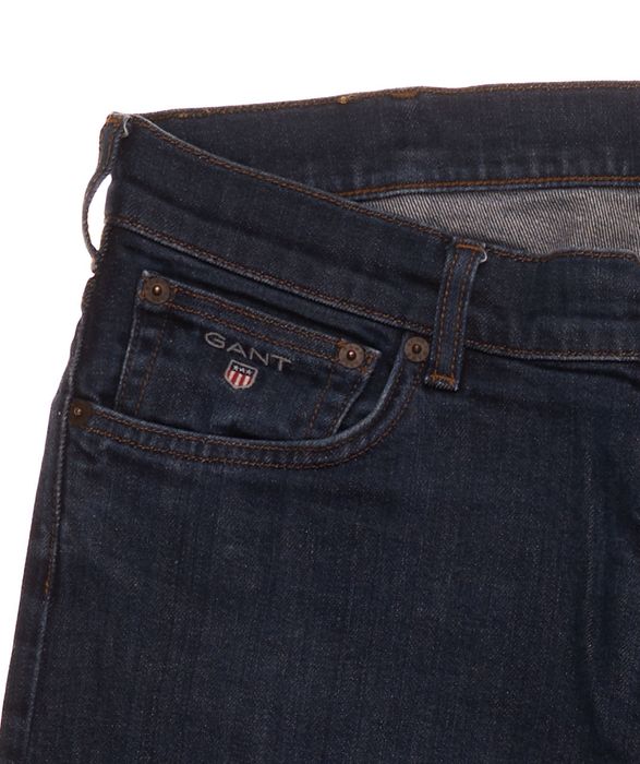 Spodnie Gant Straight W34 L30 Męskie Indigo Casual Stretch Jeans