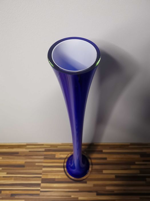Bardzo wysoki WAZON 98cm NOWY !!! ze szkła + róże CZARNE !!!