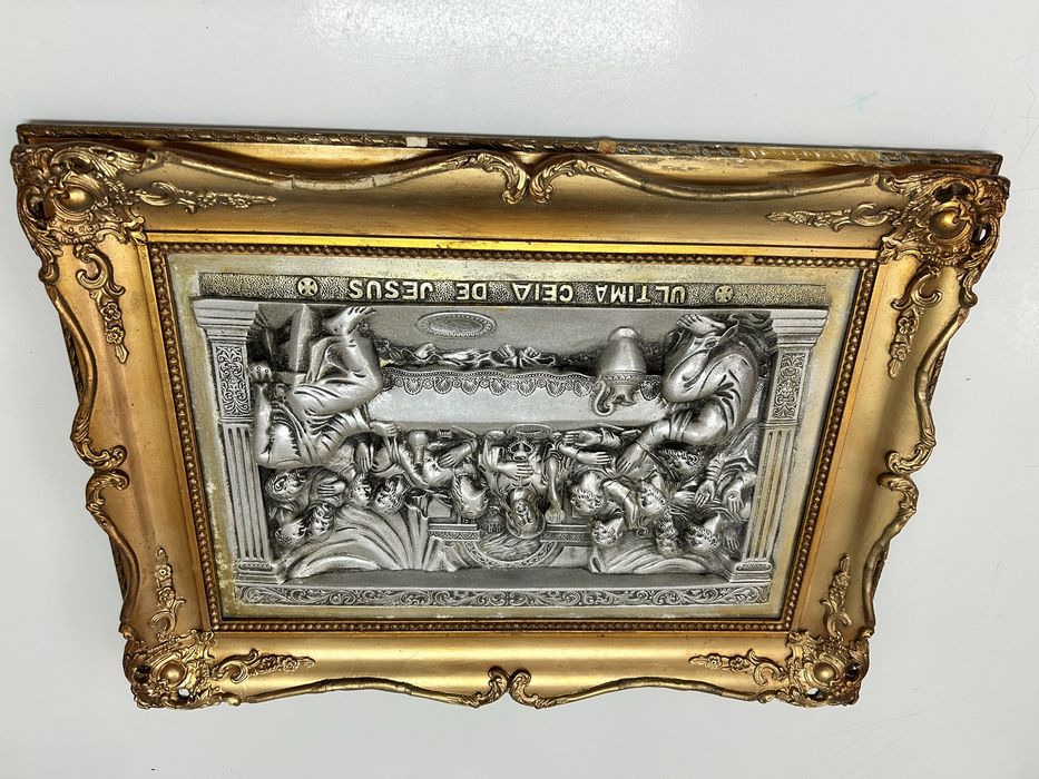 Ultima ceia aluminio antigo e em relevo