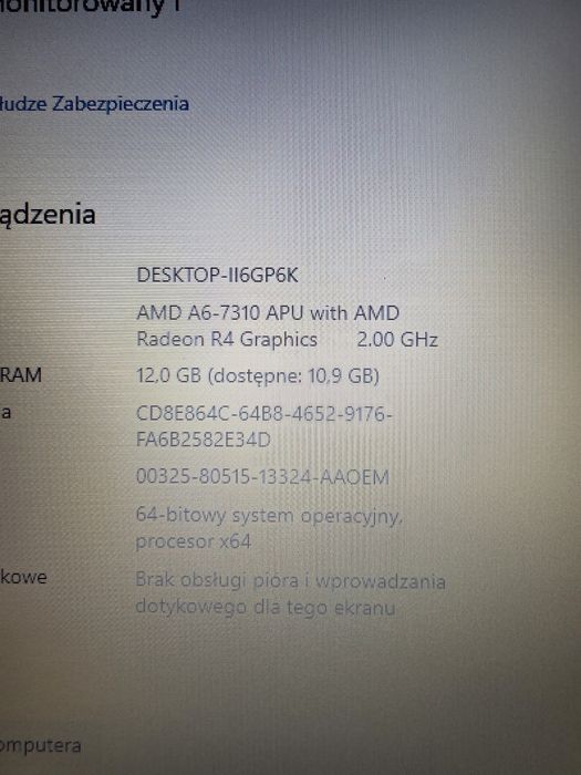HP 255 G5 128GB SSD 12GB ram win 10 Home