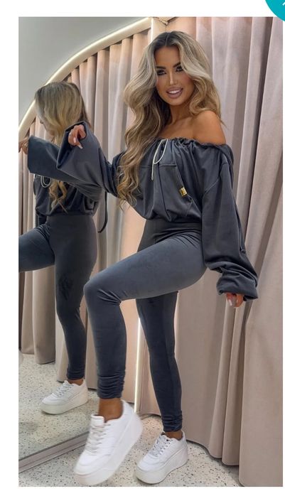 Komplet damski La monne chill,dresy welurowe ,