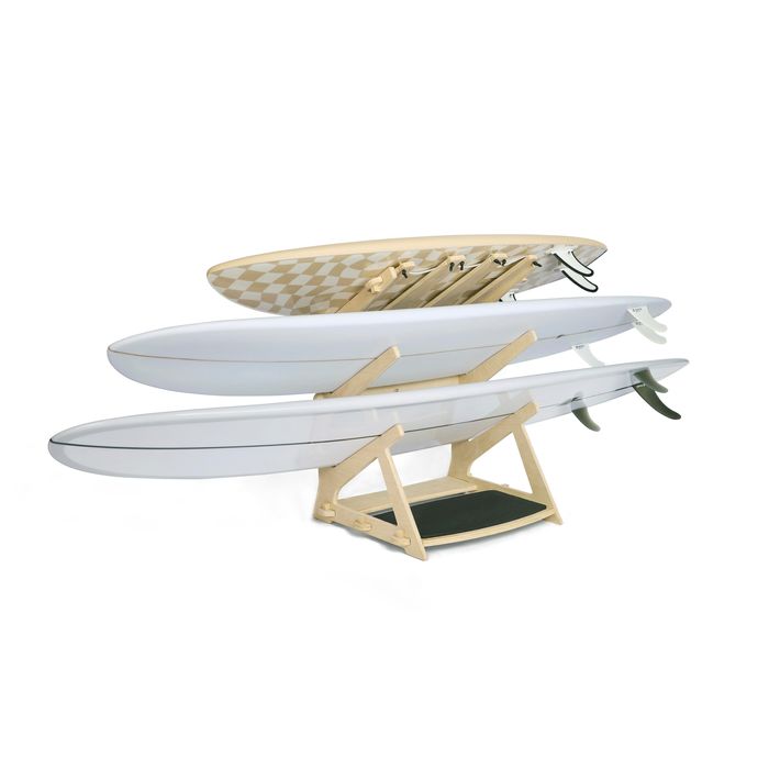Rack de Surf Autoportante para 3 Pranchas Arrumação Vertical ou