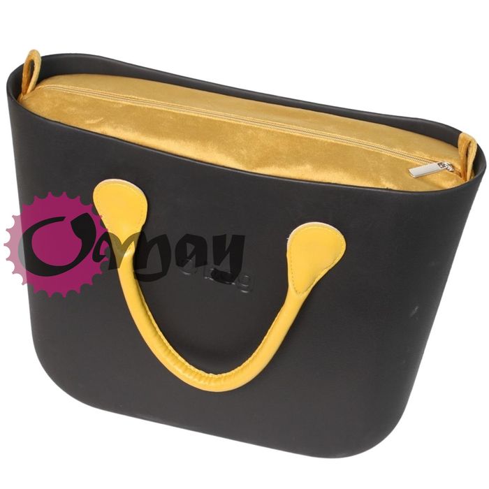 MIODOWY Velvet organizer OBAG STANDARD welur miód 2kieszenie OMAY