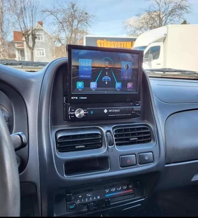 Rádio Android 13 com GPS 1 Din Retrátil (Artigo Novo)