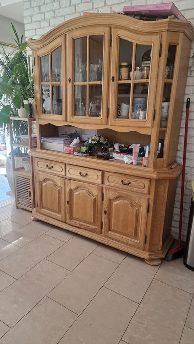 Witryna/kredens oklejona dębem