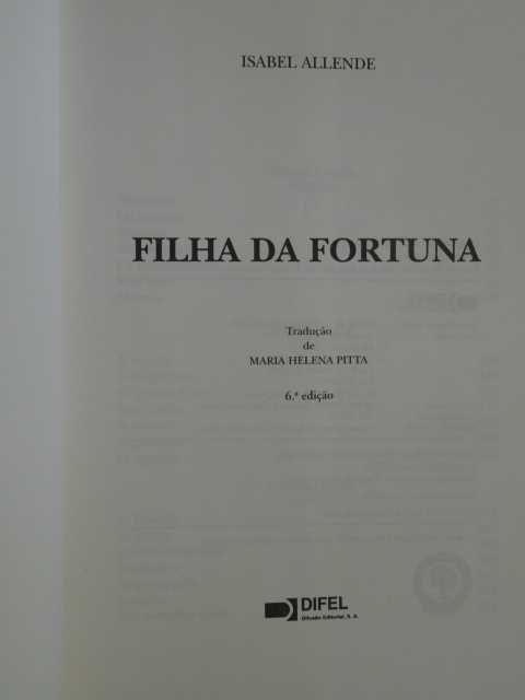 Filha da fortuna de Isabel Allende