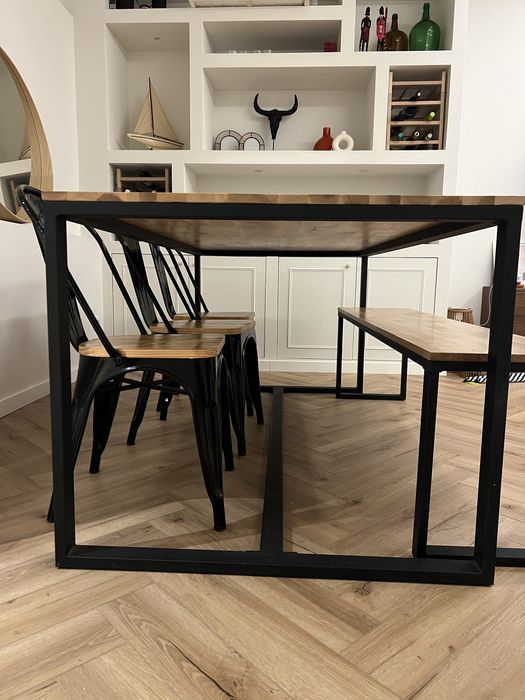 Mesa 180x90 Laredoute + cadeiras/banco