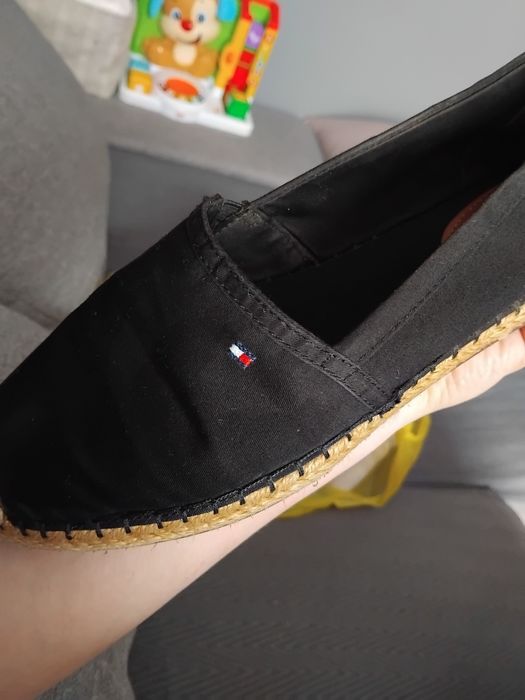 39 Tommy hilfiger espadryle tenisówki trampki buty czarne