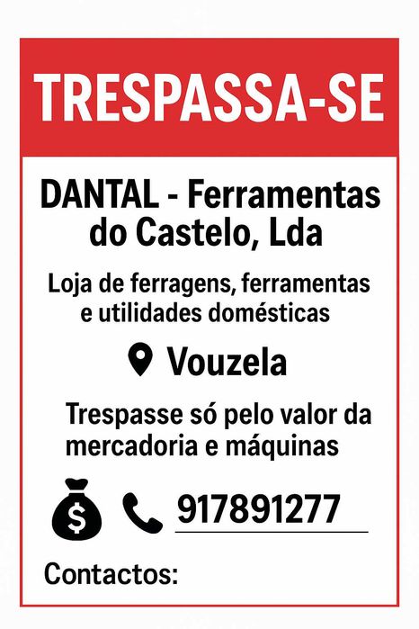 Trespasse Loja Ferragens, Ferramentas e Utilidades Domésticas