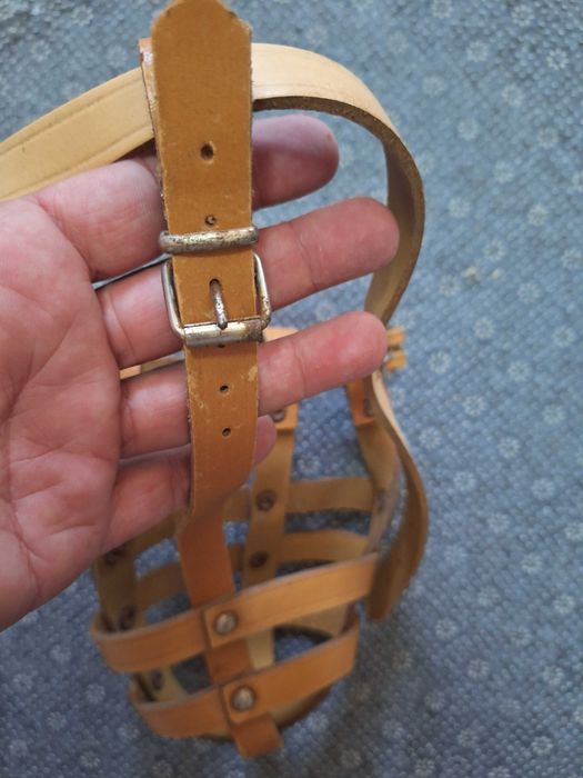 Açaime para cão grande em pele