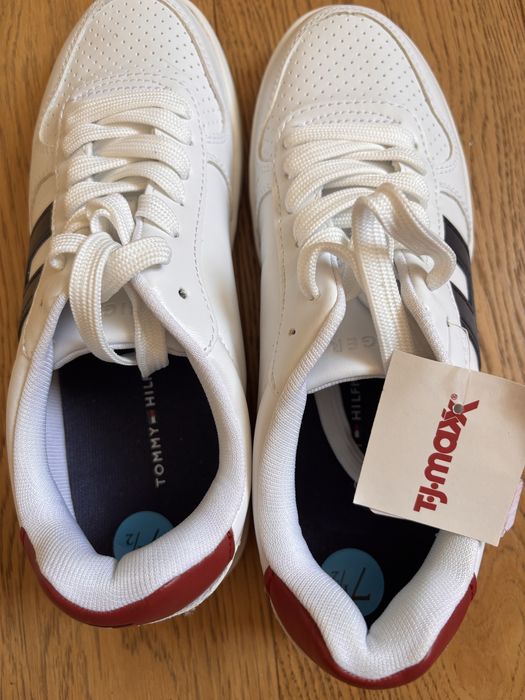 Sneakersy adidasy białe buty z logo Tommy Hilfiger EUR 38 US 7,5 nowe