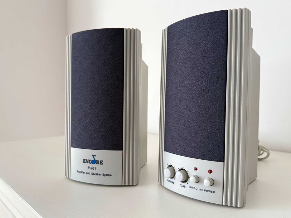 Encore P-901 stare głośniki komputerowe aktywne stereo 3D retro