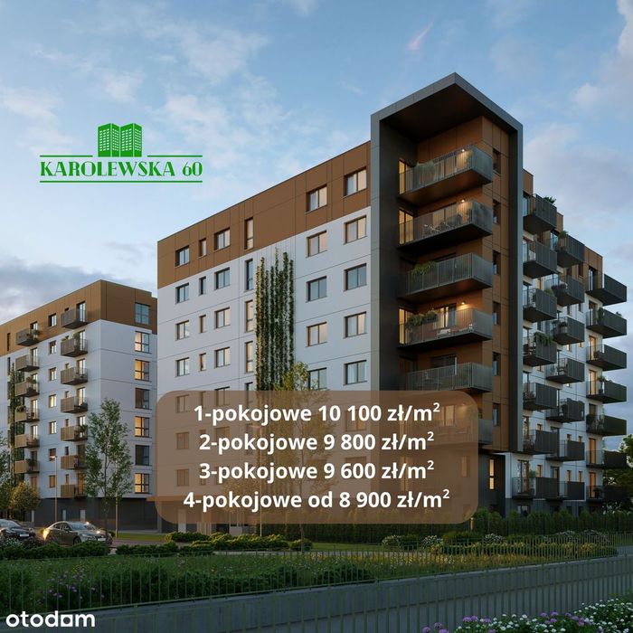Przestronne 2 pokoje, salon z narożnym oknem- Karolewska 60