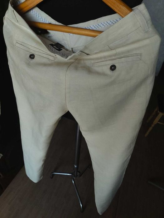 Джинсы (chino лён H&M Sweden w33 beidge.