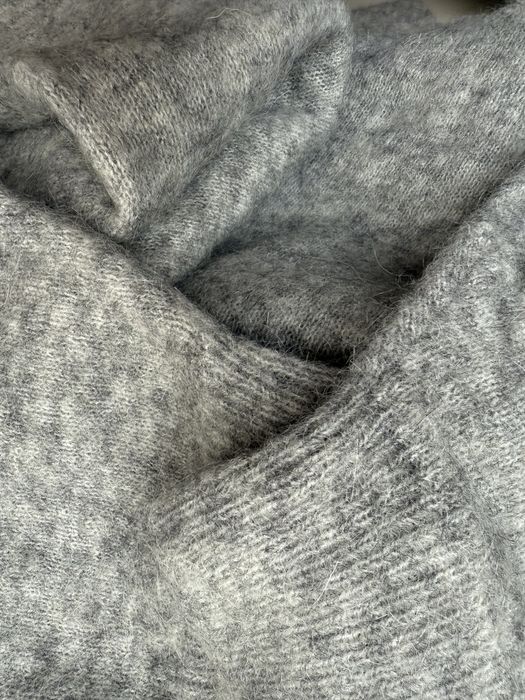 HM - szary sweter kardigan wełna moher - M