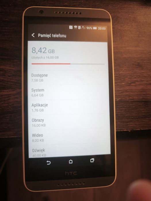 Telefon HTC Desire 820 używany.