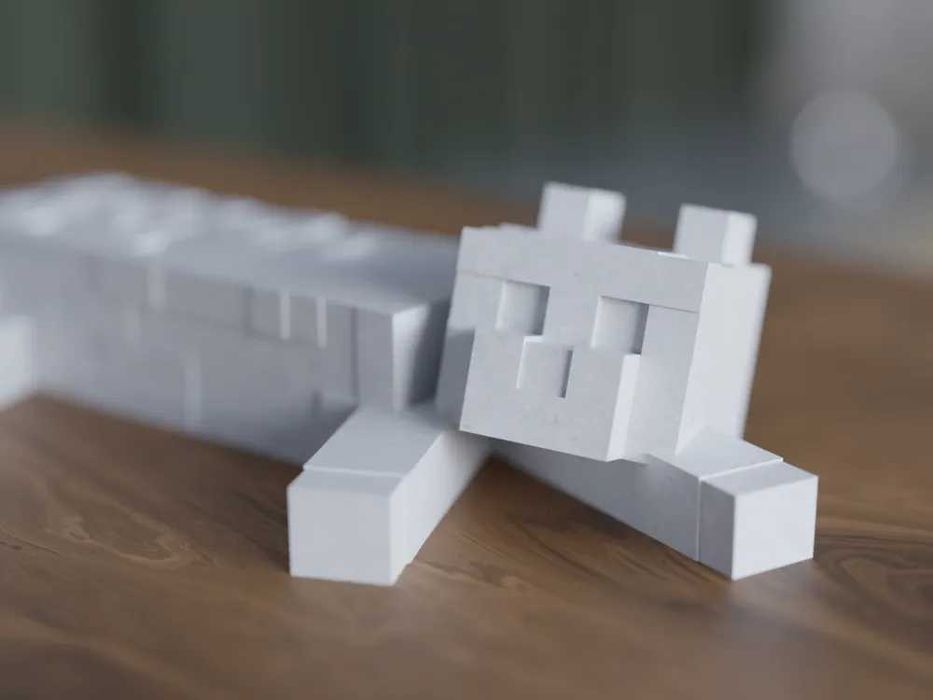 Figurka Kot Minecraft pikselowy kotek ozdoba na biurko gadżet prezent