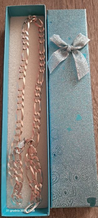 OKAZJA!!!Srebrny Męski Łańcuszek srebro próba 925