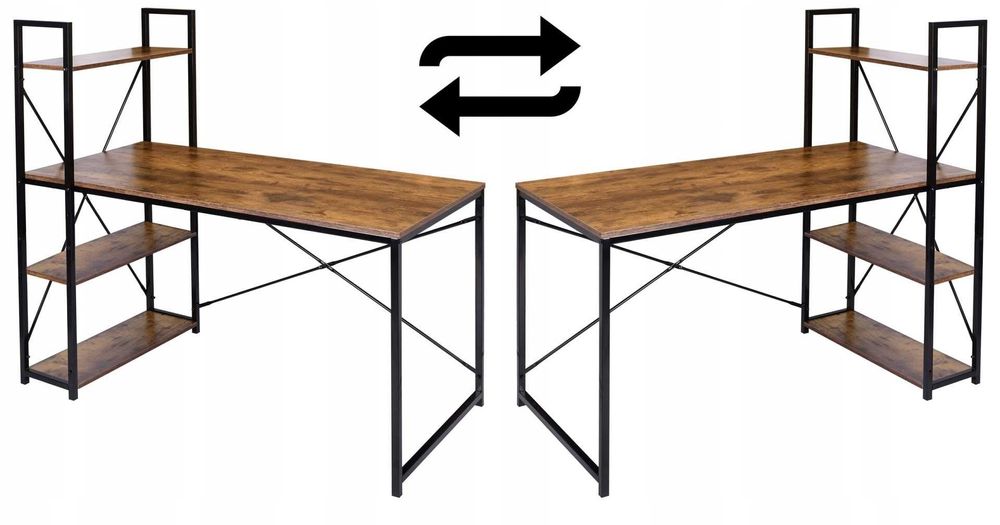 NOWE Biurko Gamingowe Metalowe Komputerowe Meble Szkolne Loft Okazja