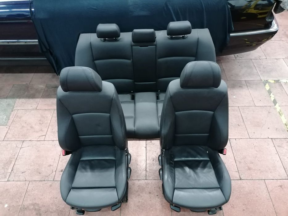 Bancos packm em pele preta bmw serie 3 e90