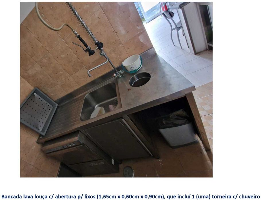 Recheio mobiliário de café/churrasqueira em inox