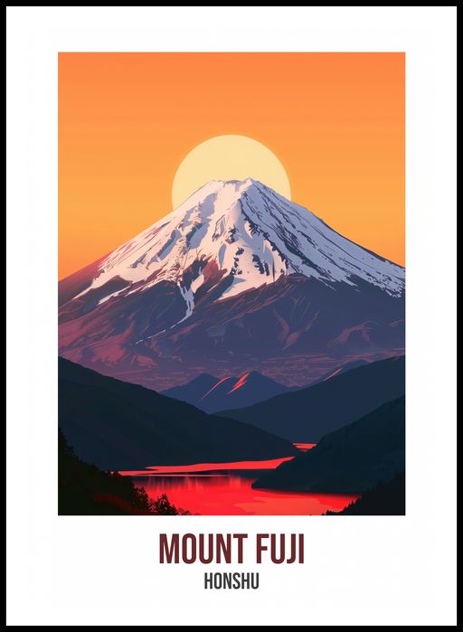 Plakat 67,5x95cm Mount Fuji, Honshu