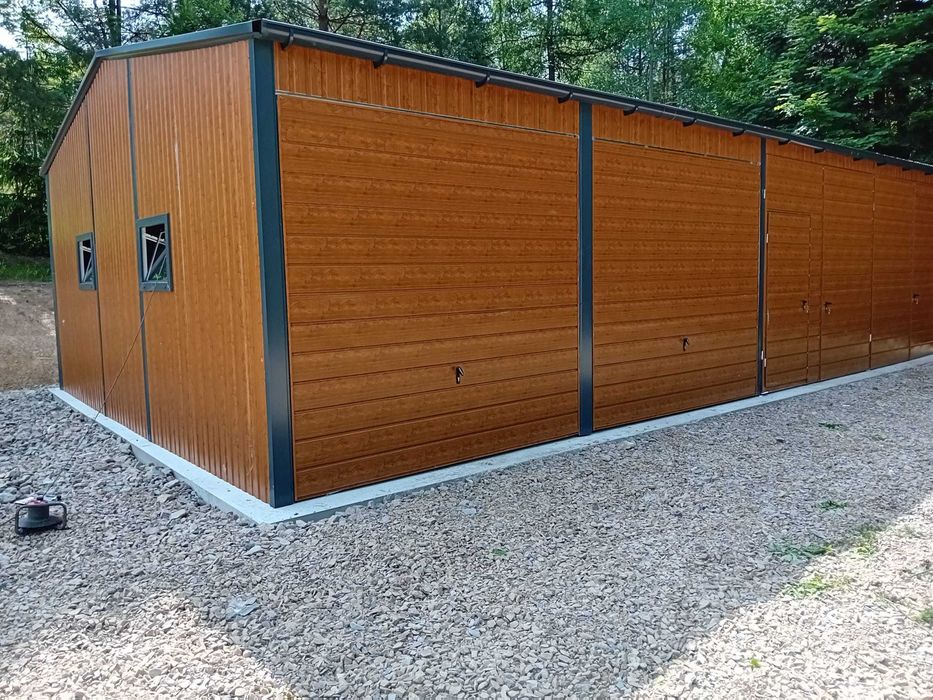 Garaż blaszak 6x8 PRODUCENT RÓŻNE Garaż blaszany Magazyn 6x10 8x8 5x7 6x6 7x7 6x9 7x9 5x10 Duży garaż blaszak na wymiar zamówienie Wiata hala Garaż