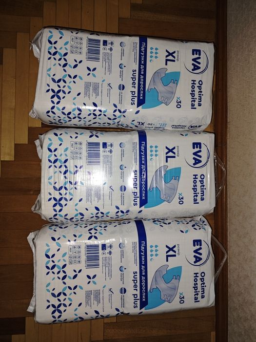 Подгузники для взрослых Eva Optima Hospital Super Plus размера М,XL