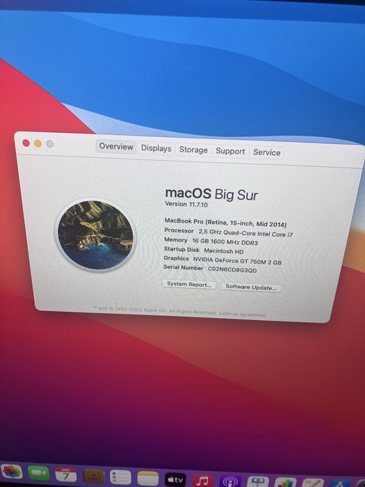 Macbook Pro (Retina 15 mid 2014)