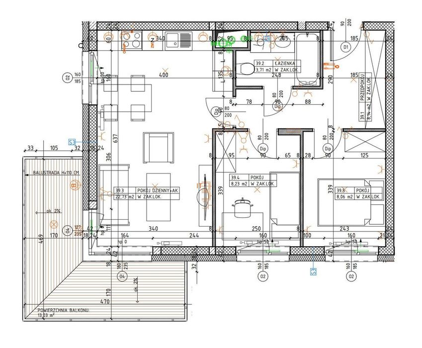 Mieszkanie, 50.87 m², Lublin - Widok 6