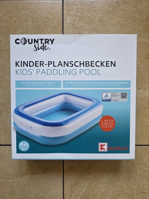 Nowy basen/brodzik wymiary 144x102x37