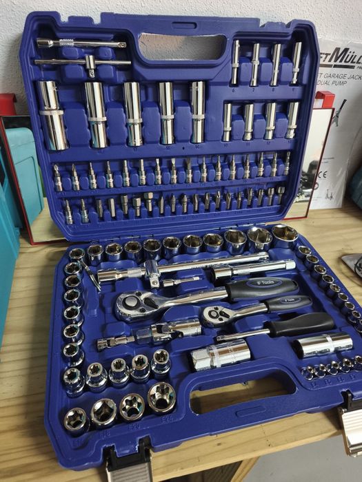 Caixa de Ferramentas 108pcs Chrome-Vanadio Cromado Ftools