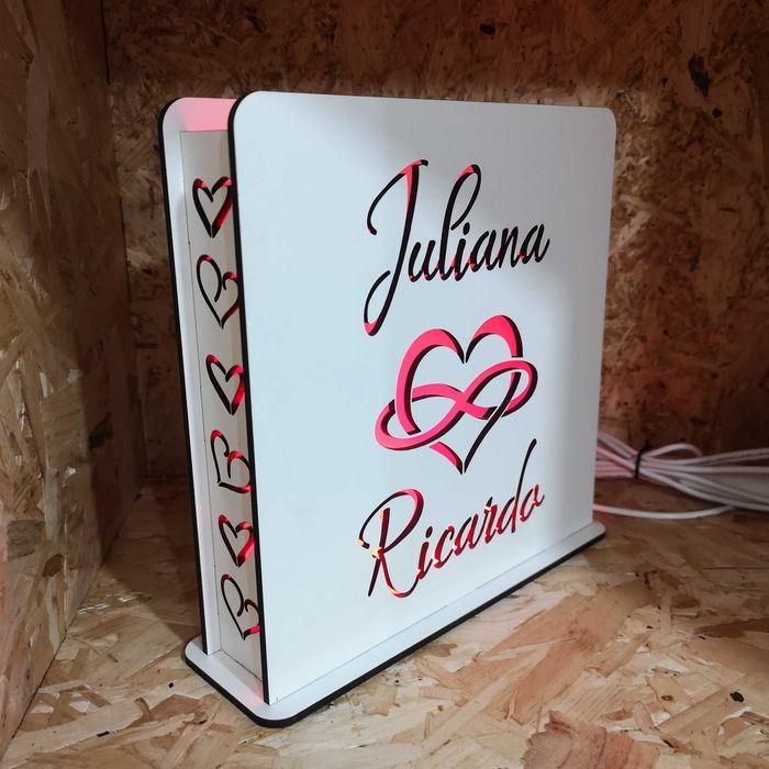 Candeeiro personalizado - Luz Multicor - Envios rápidos
