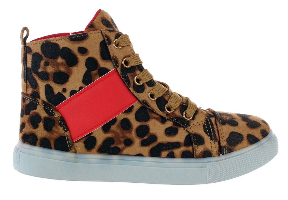 Buty sportowe dziecięce trampki w panterkę na zamek 6367 rozm. 34