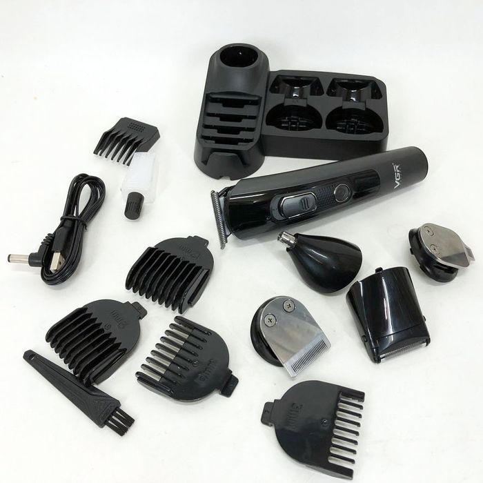 Машинка для стрижки, тример,  VGR V-175, 8в1  + підставка