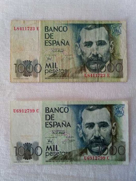 5 Notas de 1000 pesetas (1979/1992)